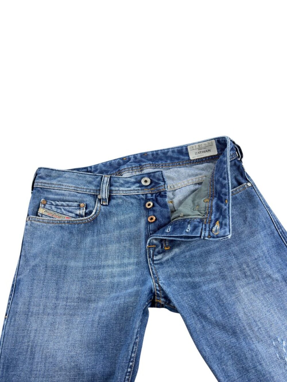 Diesel Y2K ZATHAN Bootcut Jeans Mens Size 29 Distressed Denim 008AR Wash